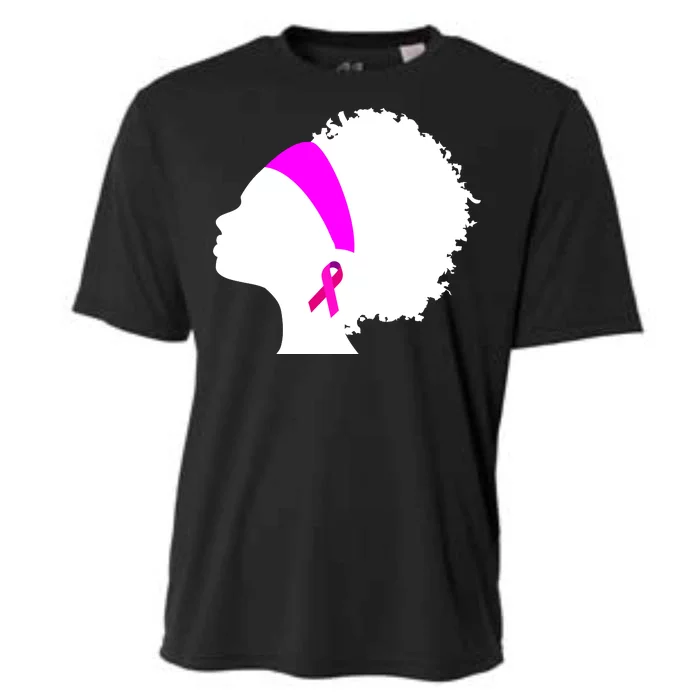 Afro Breast Cancer Awareness Cooling Performance Crew T-Shirt