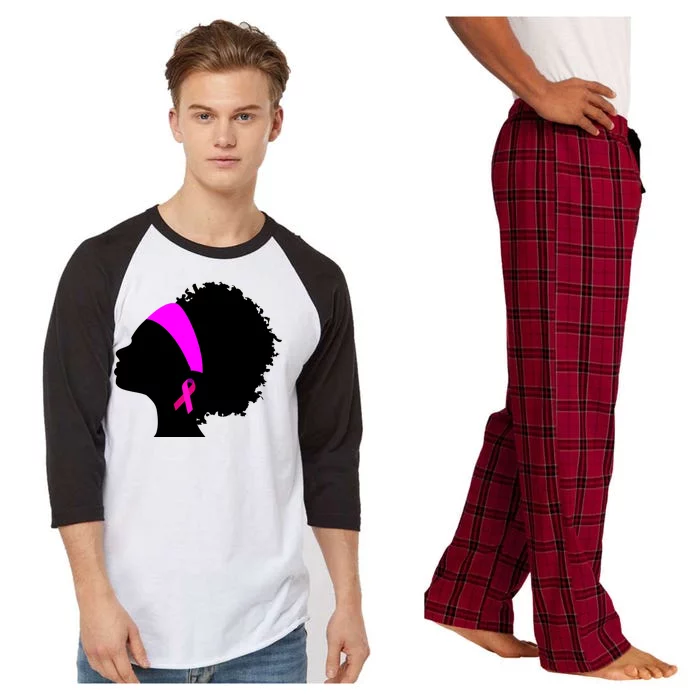 Afro Breast Cancer Awareness Raglan Sleeve Pajama Set