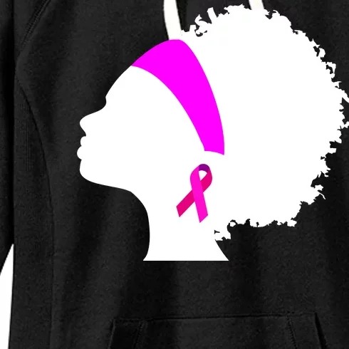 Afro Breast Cancer Awareness Women's Fleece Hoodie