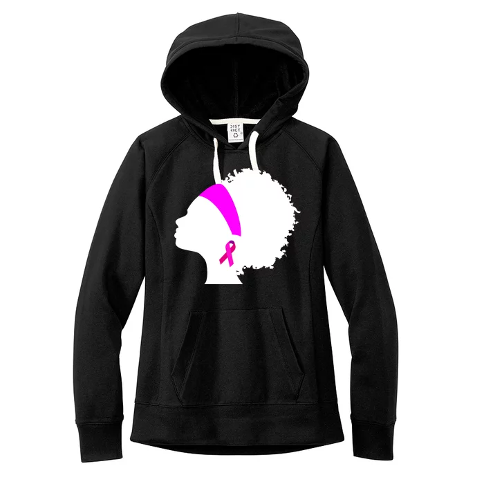 Afro Breast Cancer Awareness Women's Fleece Hoodie