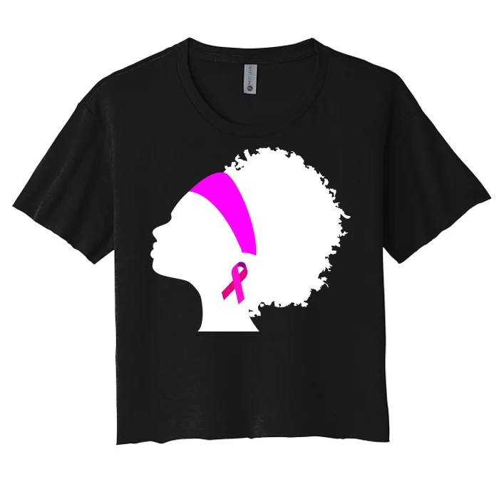 Afro Breast Cancer Awareness Women's Crop Top Tee