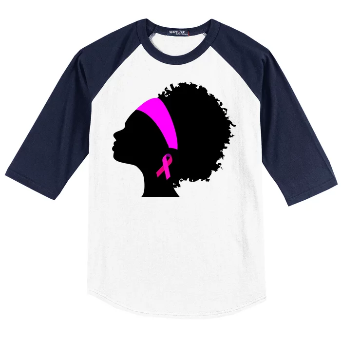 Afro Breast Cancer Awareness Baseball Sleeve Shirt