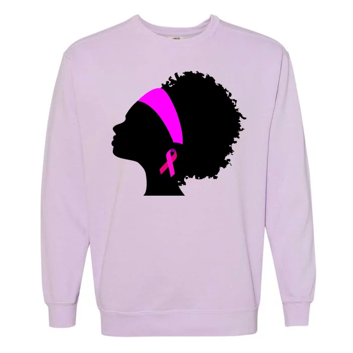 Afro Breast Cancer Awareness Garment-Dyed Sweatshirt