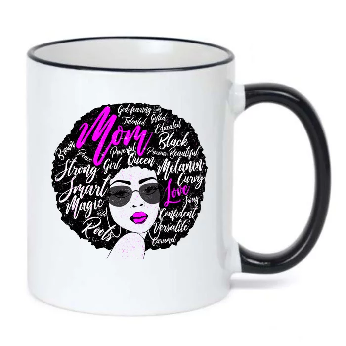 Afro Mom Strong Roots Black Color Changing Mug