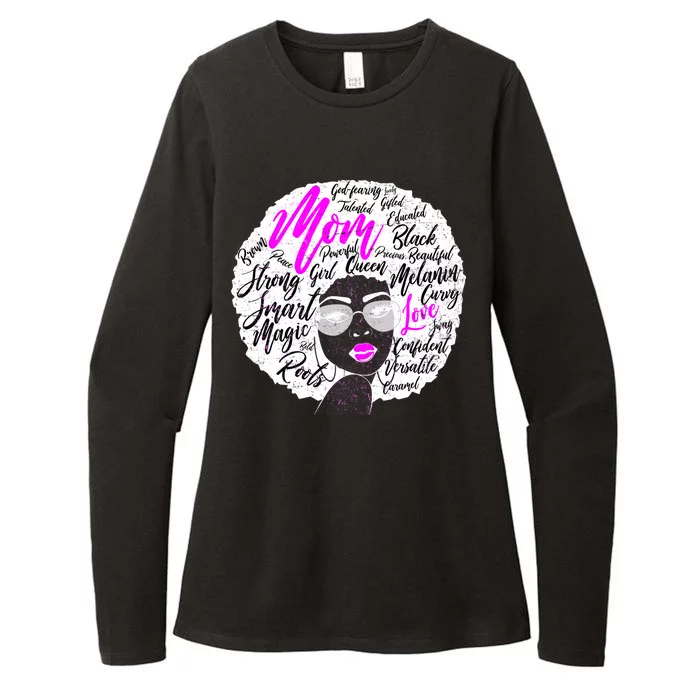 Afro Mom Strong Roots Womens CVC Long Sleeve Shirt