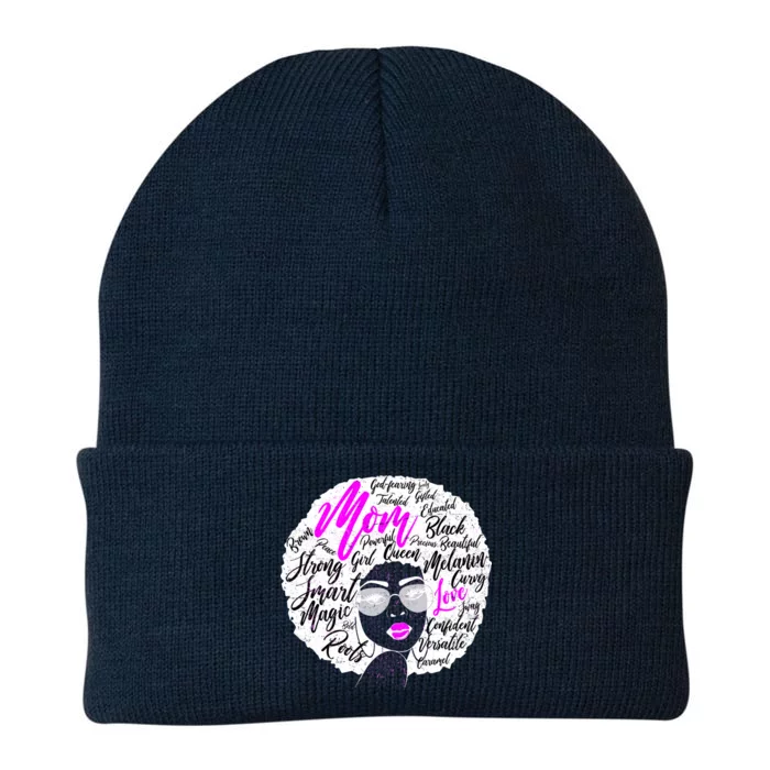 Afro Mom Strong Roots Knit Cap Winter Beanie