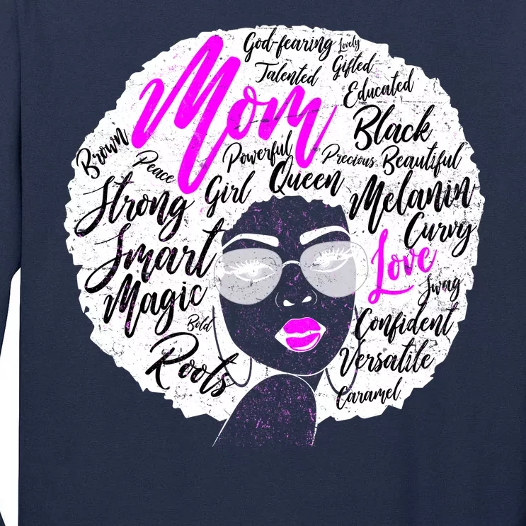 Afro Mom Strong Roots Tall Long Sleeve T-Shirt