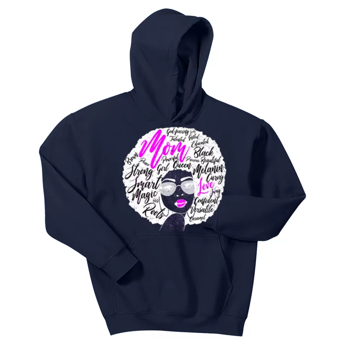 Afro Mom Strong Roots Kids Hoodie