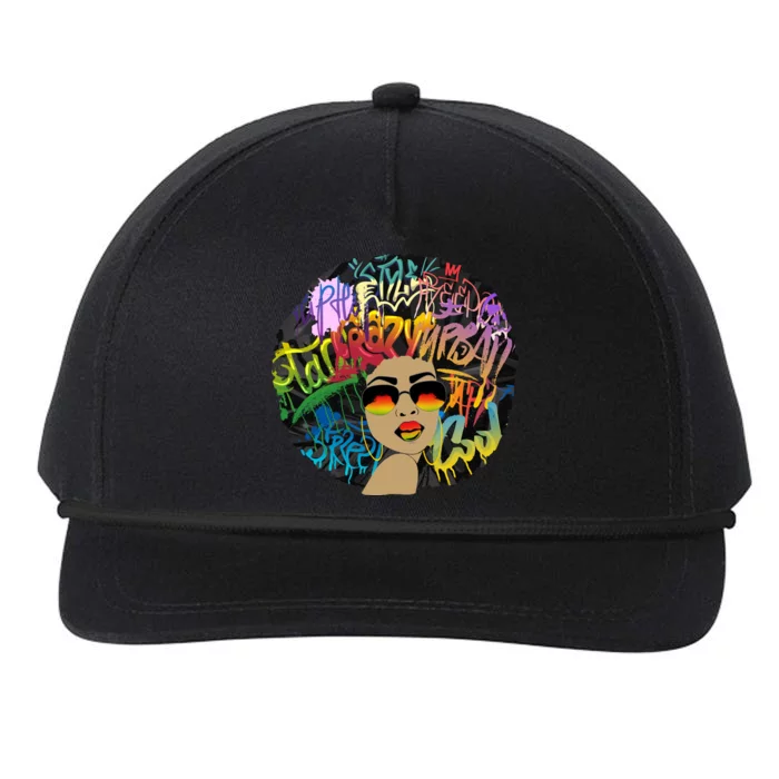 Afro Proud Black Woman Dashiki Melanin Snapback Five-Panel Rope Hat