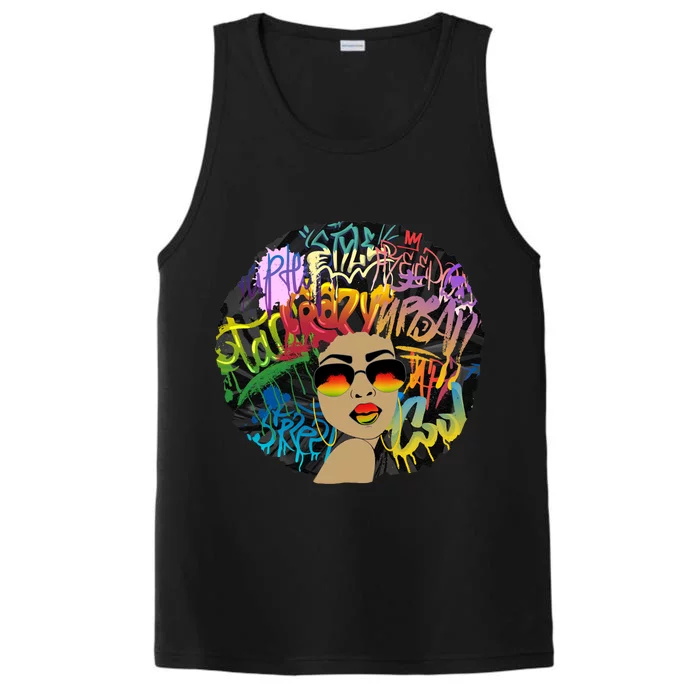 Afro Proud Black Woman Dashiki Melanin Performance Tank