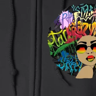 Afro Proud Black Woman Dashiki Melanin Full Zip Hoodie