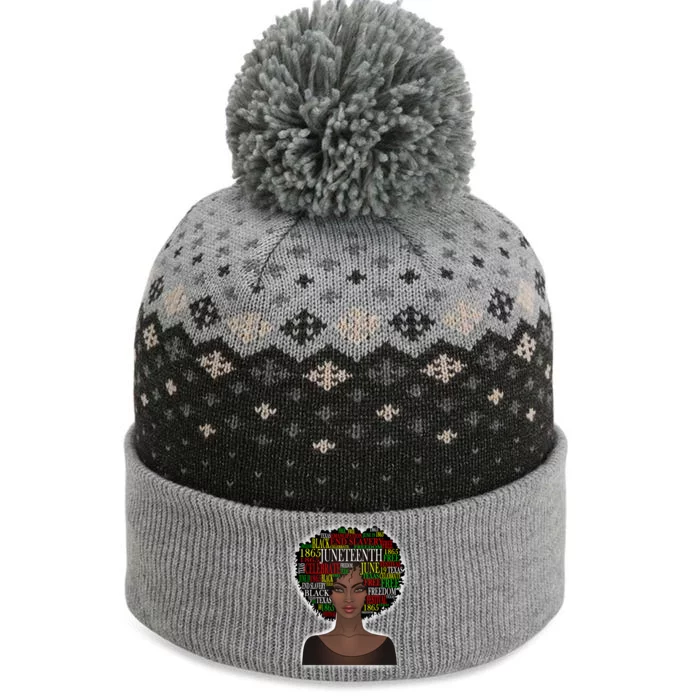 Afro word art The Baniff Cuffed Pom Beanie