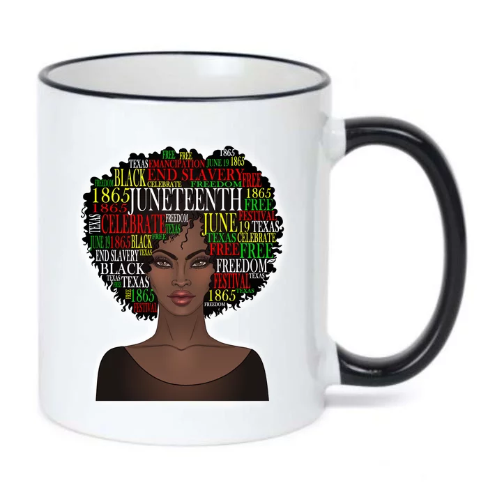 Afro word art Black Color Changing Mug