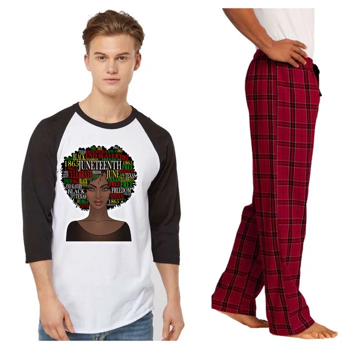 Afro word art Raglan Sleeve Pajama Set