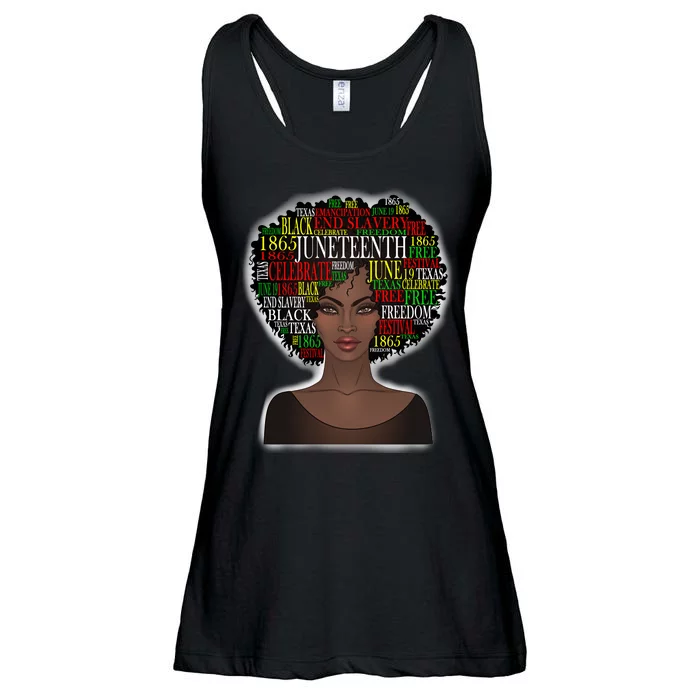 Afro word art Ladies Essential Flowy Tank