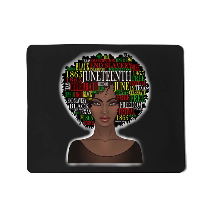 Afro word art Mousepad