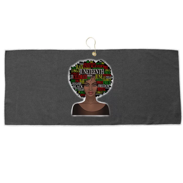 Afro word art Large Microfiber Waffle Golf Towel