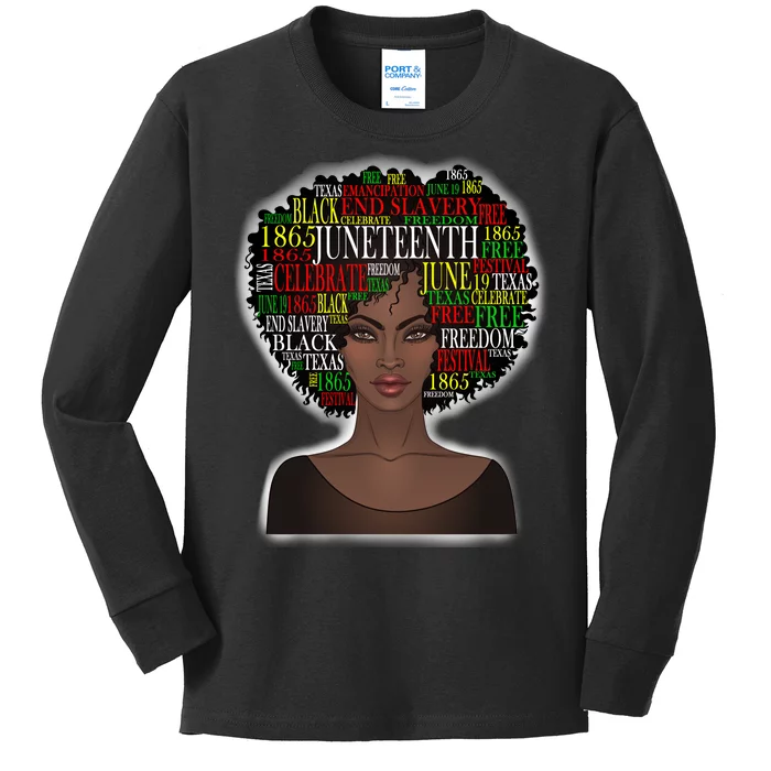 Afro word art Kids Long Sleeve Shirt