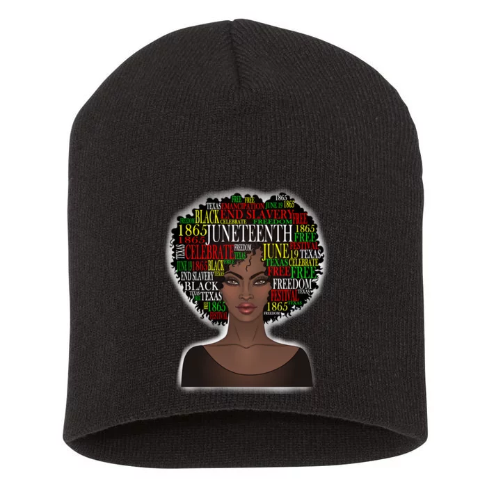 Afro word art Short Acrylic Beanie