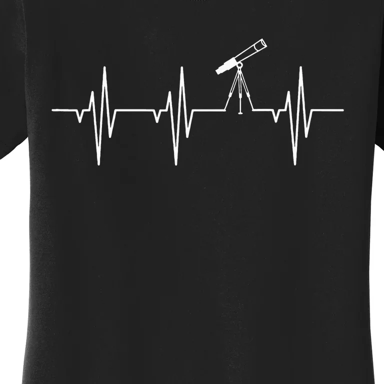 Astronaut funny Solar System Astronomy Heartbeat Women's T-Shirt