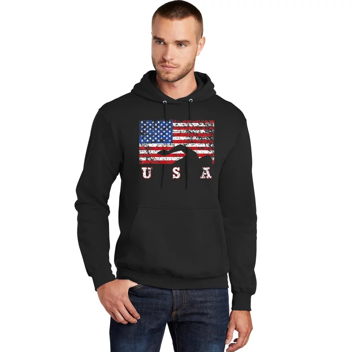 American Flag Swimming USA Swim Team Pool Hoodie