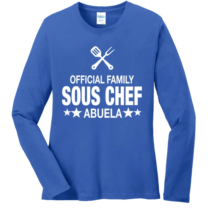 Abuela Family Sous Chef Funny Cooking Abuela Gift Ladies Long Sleeve Shirt