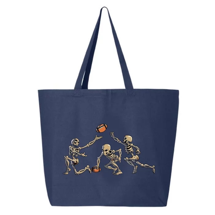 American Football Skeleton Halloween Football Fan 25L Jumbo Tote