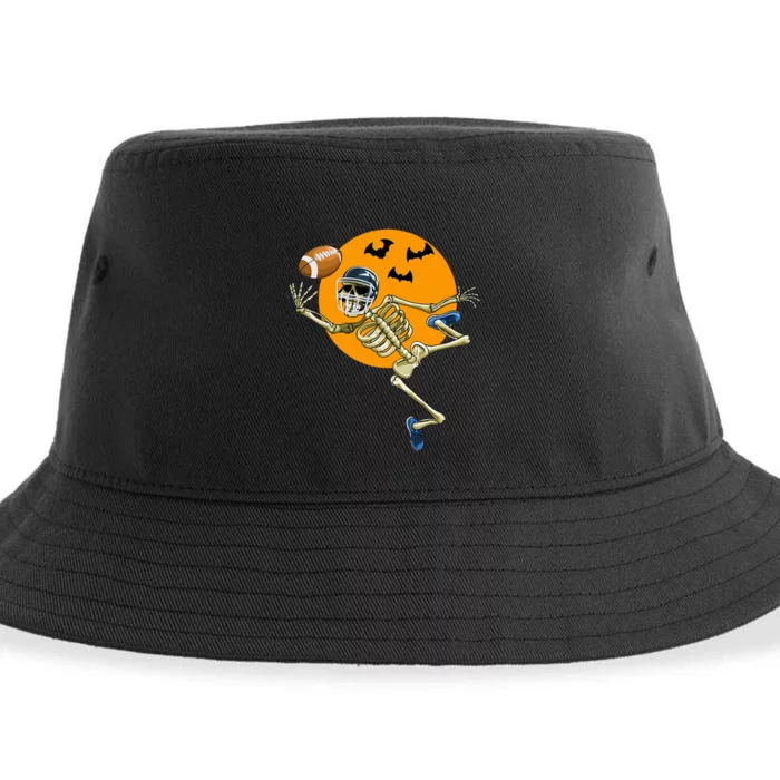 American Football Skeleton Halloween Sustainable Bucket Hat