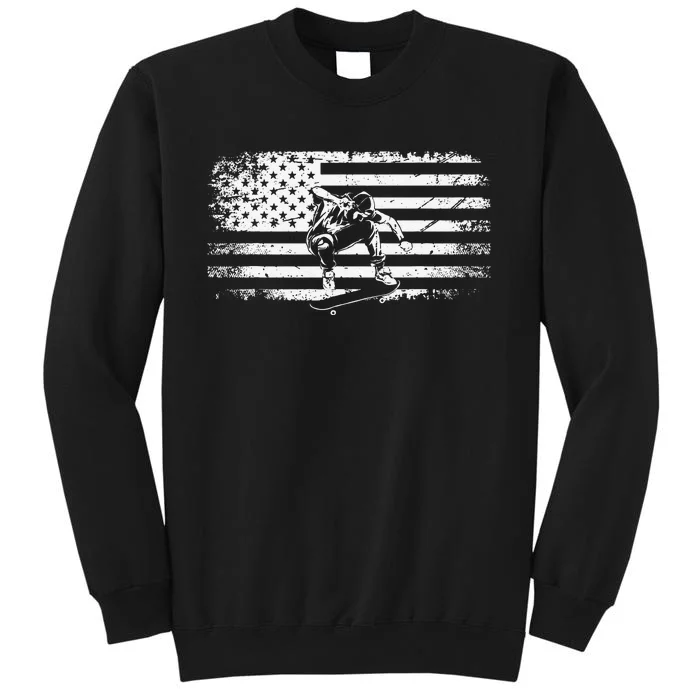 American Flag Skateboard Apparel Skateboarder Skateboard Sweatshirt