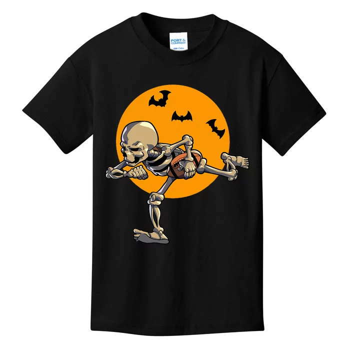 American Football Skeleton Halloween Kids T-Shirt