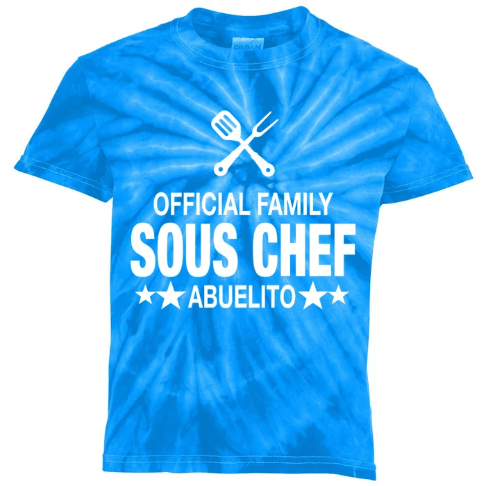 Abuelito Family Sous Chef Funny Cooking Abuelito Meaningful Gift Kids Tie-Dye T-Shirt