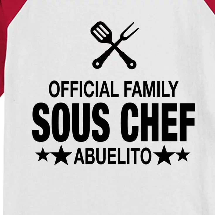 Abuelito Family Sous Chef Funny Cooking Abuelito Meaningful Gift Kids Colorblock Raglan Jersey