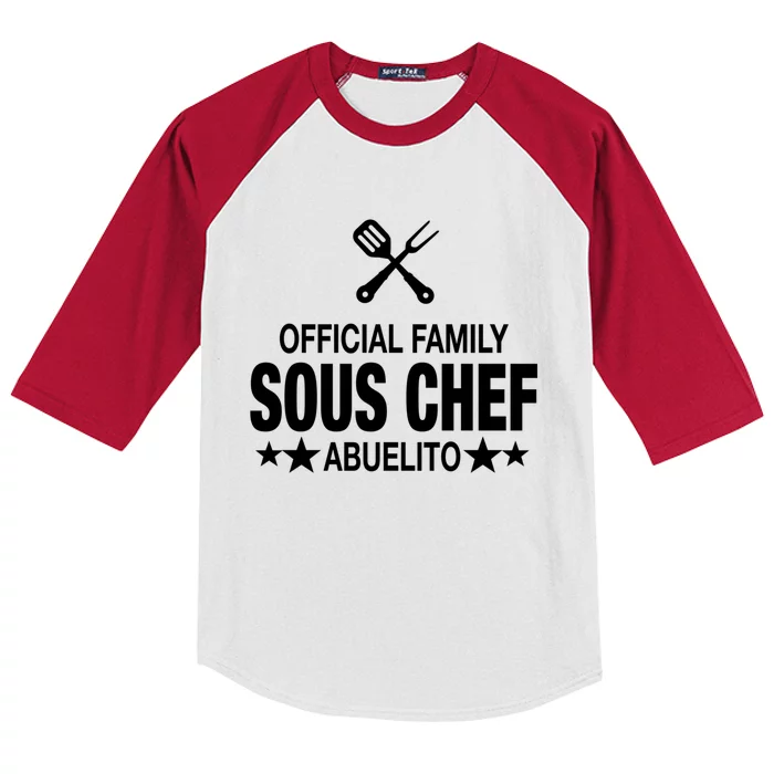 Abuelito Family Sous Chef Funny Cooking Abuelito Meaningful Gift Kids Colorblock Raglan Jersey