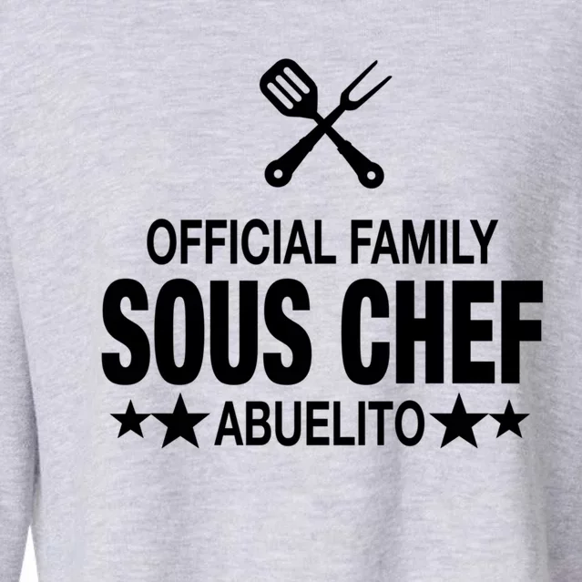 Abuelito Family Sous Chef Funny Cooking Abuelito Meaningful Gift Cropped Pullover Crew