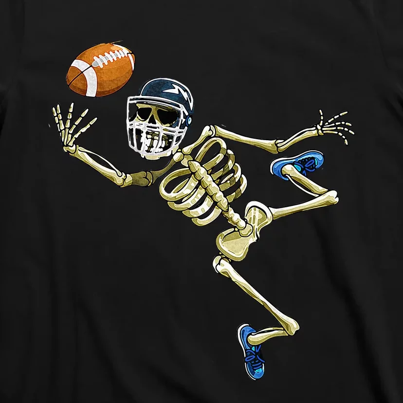 American Football Skeleton Halloween Football Fan T-Shirt