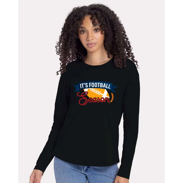 American Football Season Graphic Womens Cotton Relaxed Long Sleeve T-Shirt