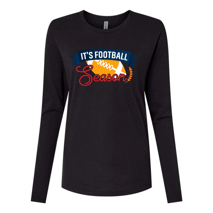 American Football Season Graphic Womens Cotton Relaxed Long Sleeve T-Shirt