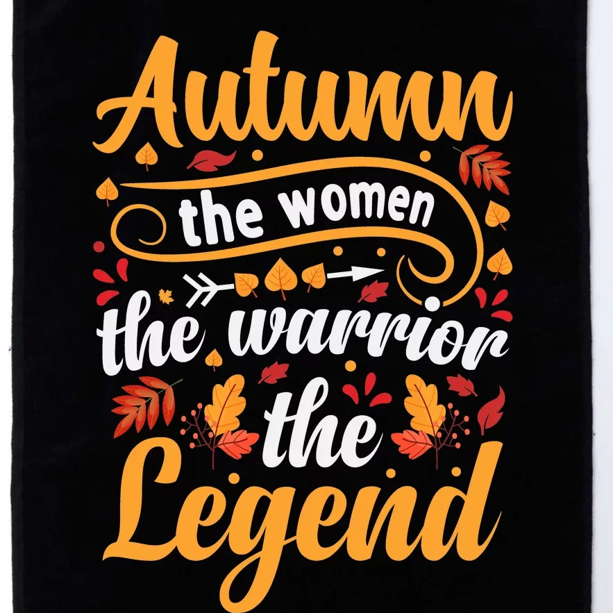 Autumn Fall Season Legend Graphic Platinum Collection Golf Towel