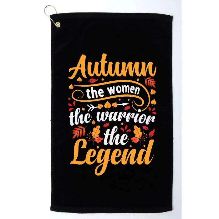 Autumn Fall Season Legend Graphic Platinum Collection Golf Towel