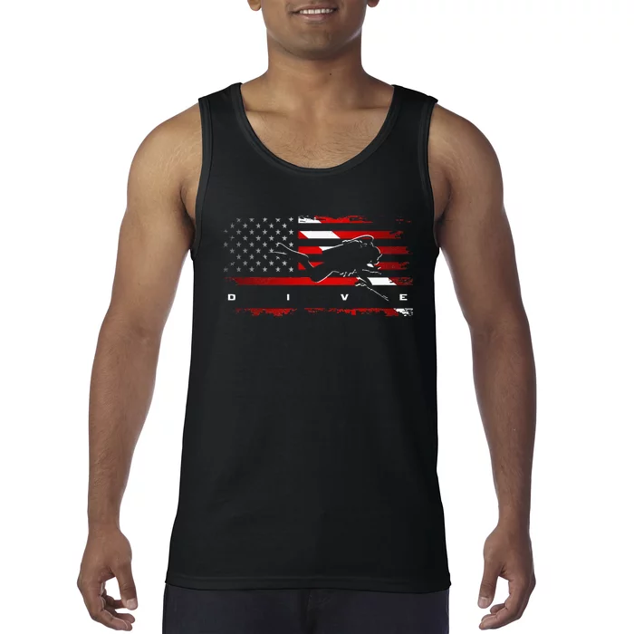 American Flag Scuba Diving Apparel Scuba Diving Tank Top