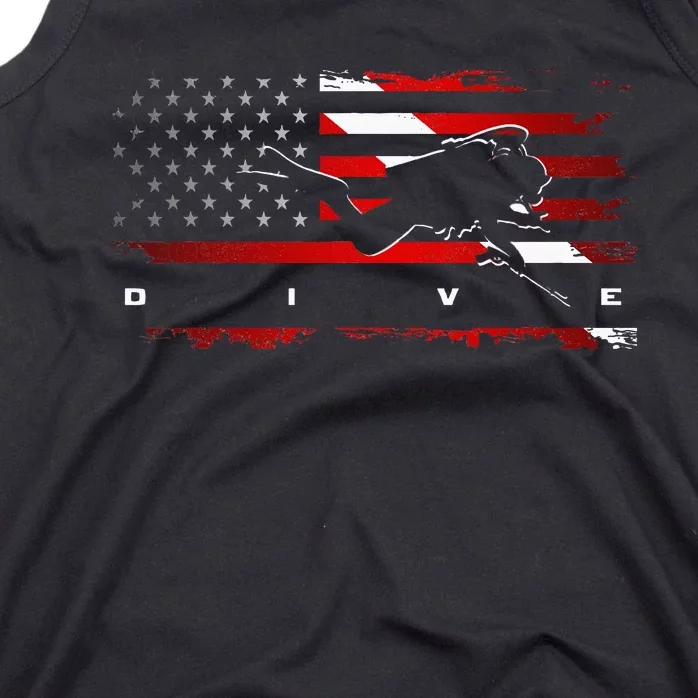 American Flag Scuba Diving Apparel Scuba Diving Tank Top