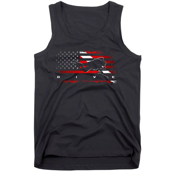 American Flag Scuba Diving Apparel Scuba Diving Tank Top