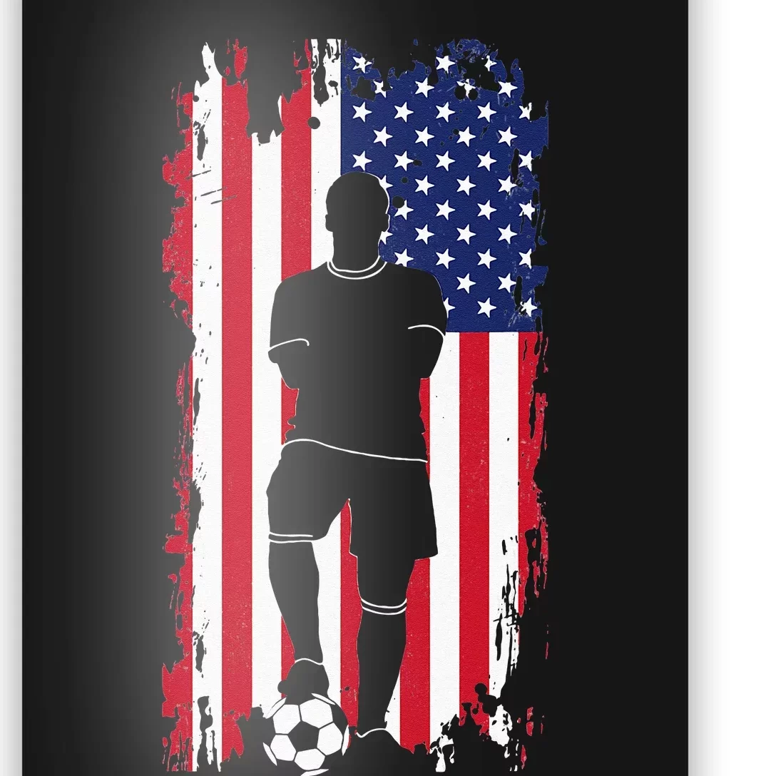 American Flag Soccer Apparel Soccer Poster