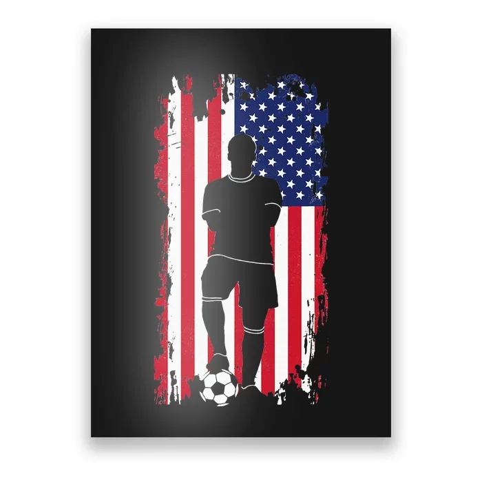 American Flag Soccer Apparel Soccer Poster