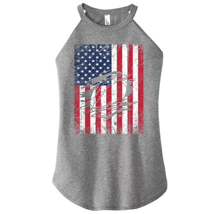 American Football Season Usa Flag Game Day Gift Women’s Perfect Tri Rocker Tank