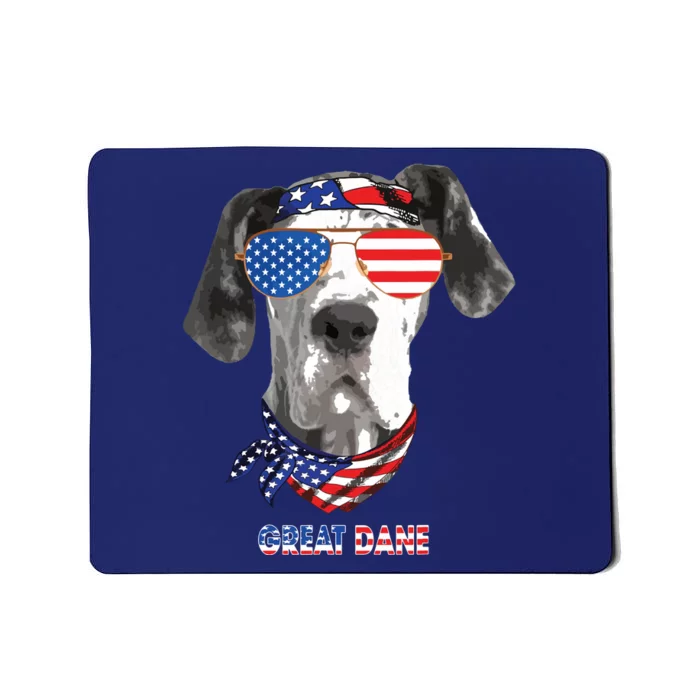 American Flag Shirts Great Dane Dog Lover Gifts Mousepad