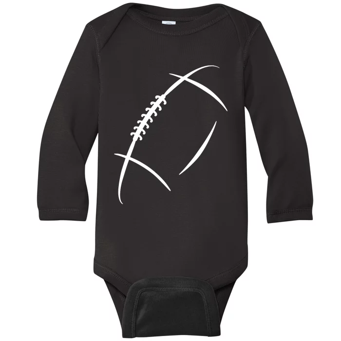 American Football Silhouette, Football Baby Long Sleeve Bodysuit