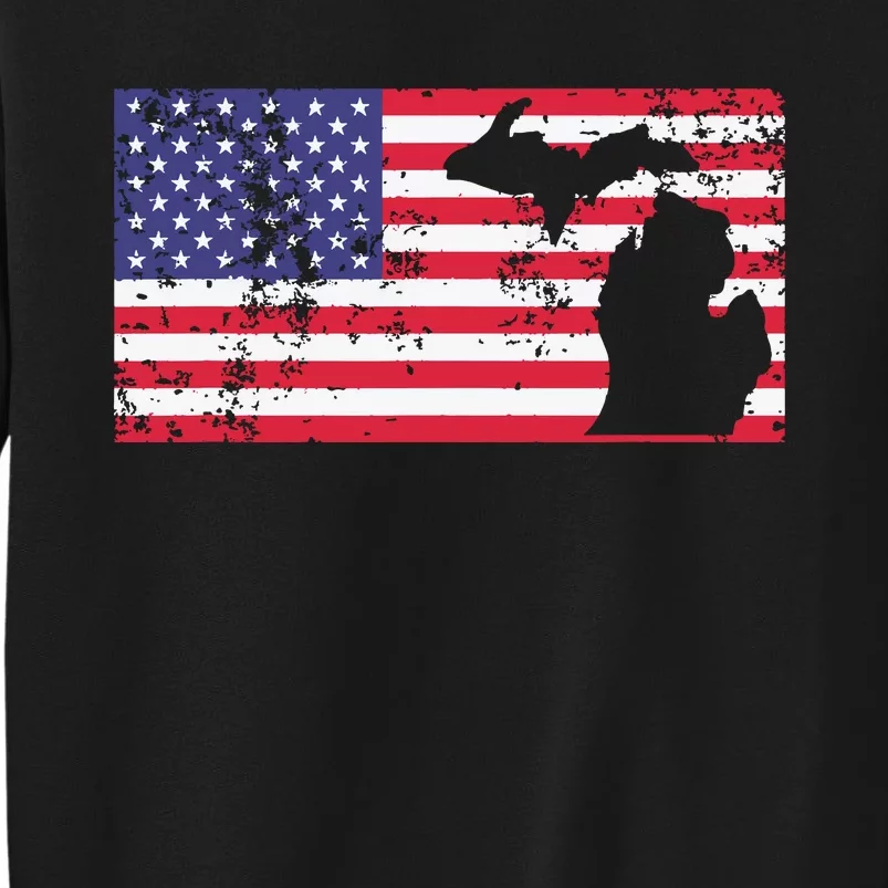 American Flag State Of Michigan Usa Fourth Of July Sweatshirt