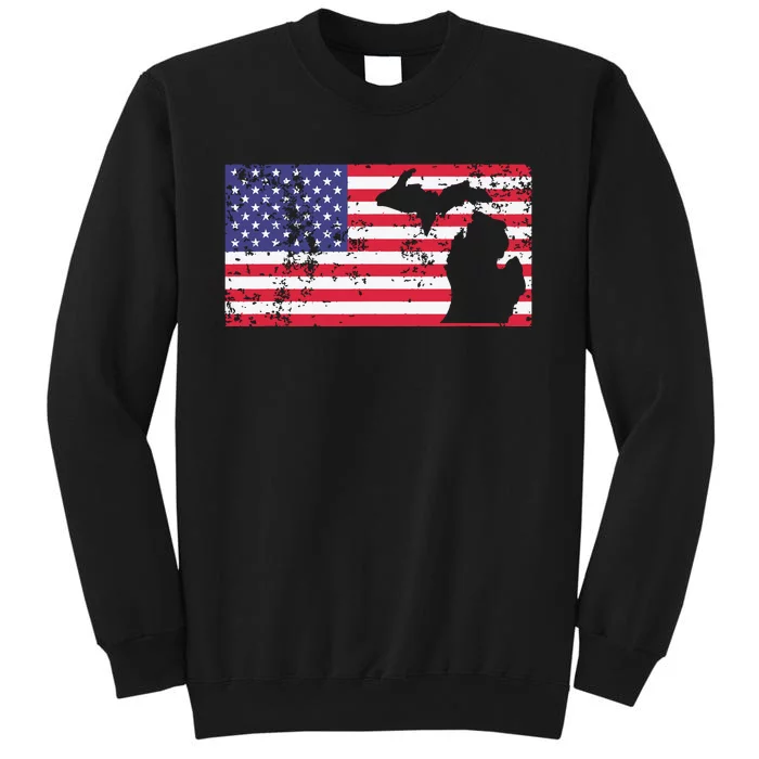 American Flag State Of Michigan Usa Fourth Of July Sweatshirt