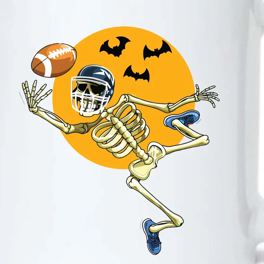 American Football Skeleton Halloween Boy Football Fan Black Color Changing Mug